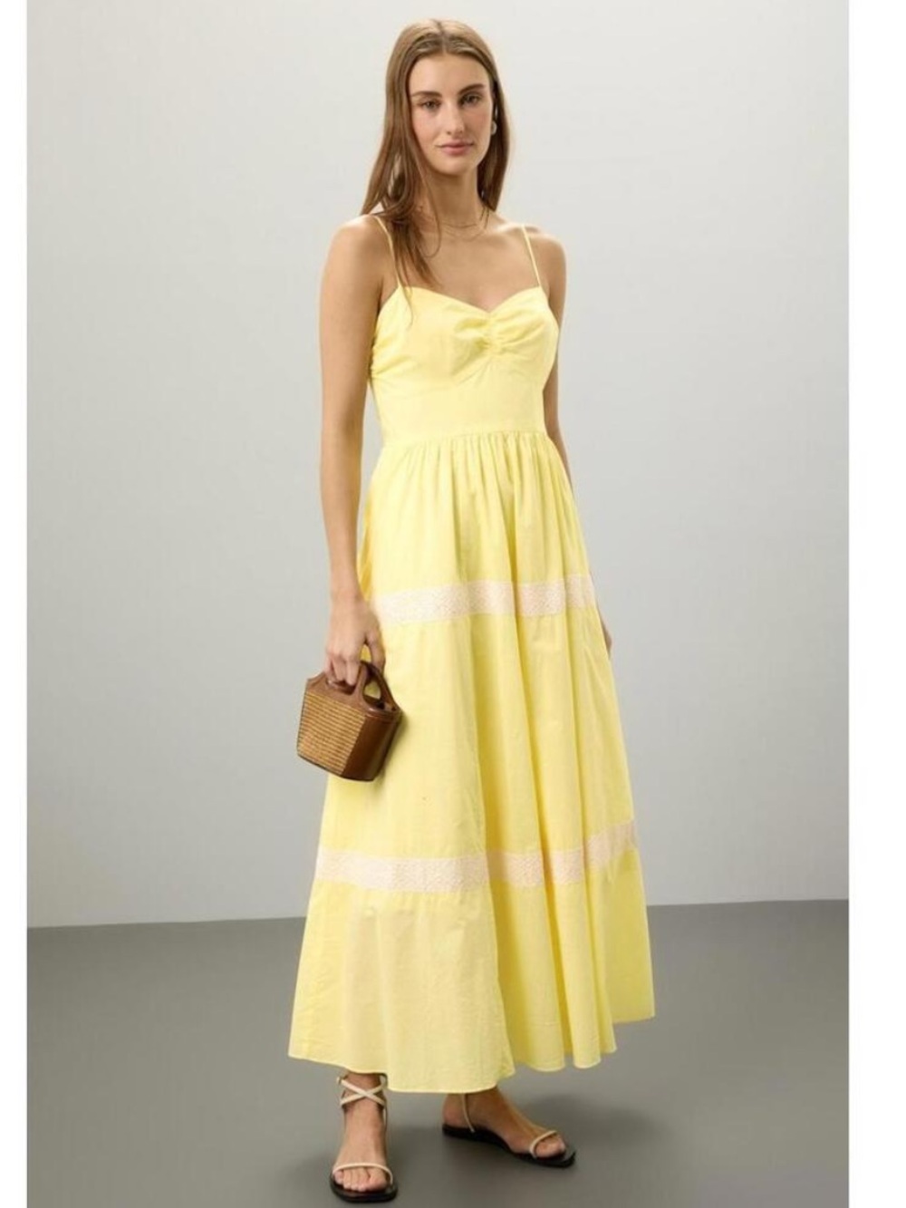 Jason Wu Yellow Lace Midi Dress, Size: 8